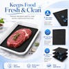 Meat Soaker Pads, Black, 500 Pack, Disposable Absorbent | For