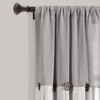 Lush Decor Linen Button Window Curtain Panel, Single, 15.8" W
