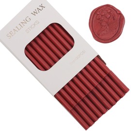 Maroon Red Wax Seal Sticks, ONWINPOR 20pcs Glue Gun Wax Sealing Sticks for Wax Seal Stamp, Wedding Invitations, Envelope Letter Sealing (20, Maroon Red)