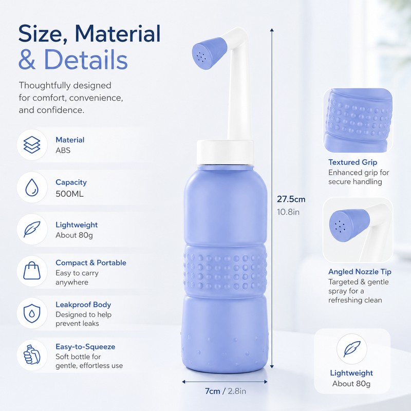 500 mL Portable Bidet Bottle for Travel & Home –