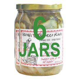 Harold's - Sissy Sweet Crickle Cut Pickle Slices - Sweet and Spicy Habanero Pickles and Onions - Zesty Bread and Butter Style Pickles - Made in Texas