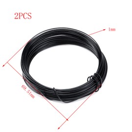 Mewutal 2 Pieces Picture Hanging Wire, Suitable for Photo Frame Painting, Art Painting, etc. (Black)