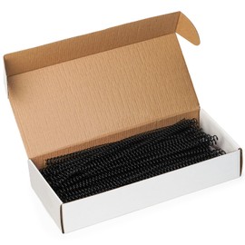 Noalns 46-Hole Manual Binder Coil Pack,100Pcs 5/16'' of Black Comb Spines for A4/A5/Letter Size,loops 50,4:1 Pitch
