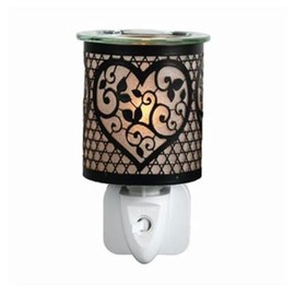 Aroma Black & Gold Heart Plug In Wax Melt Warmer