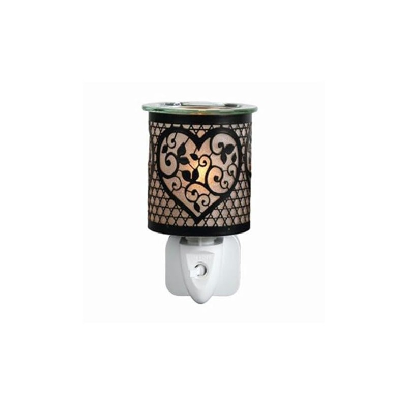 Aroma Black & Gold Heart Plug In Wax Melt Warmer