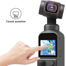 PCTC [4 pack] Lens+LCD Screen Protector Appliable for DJI Osmo Pocket 2 Camera, osmo pocket accessories 0.3mm 9H Hardness Ultra-Clear Tempered Glass Protector Film Guard Full Coverage Edge to Edge
