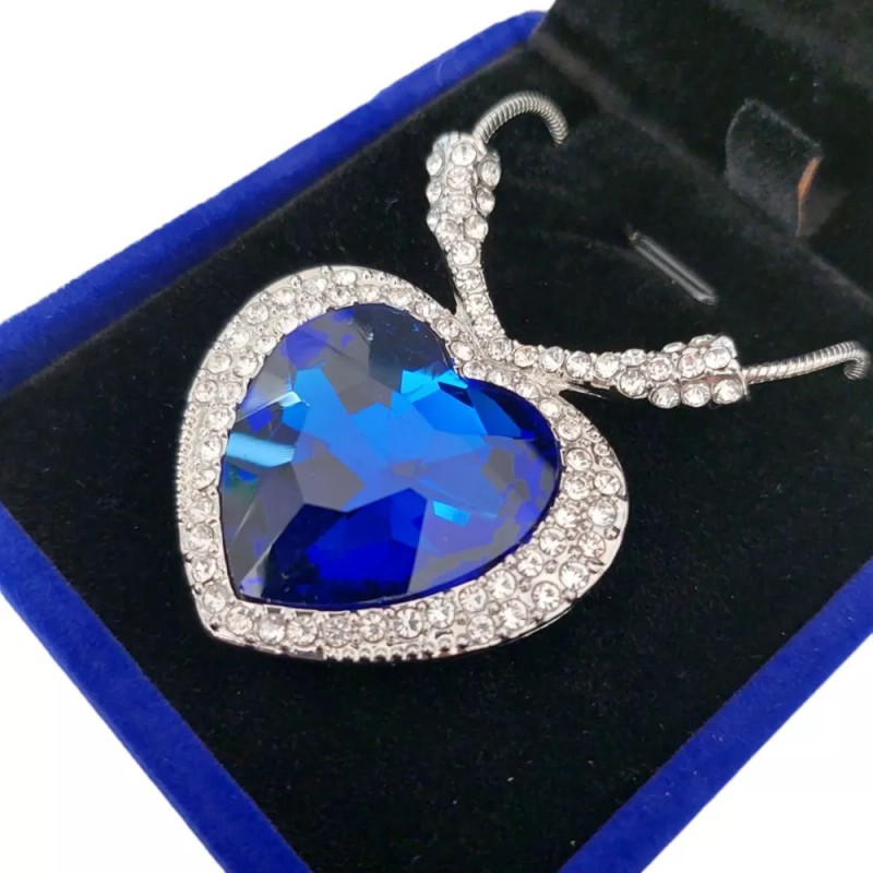 Dtup Collar Corazón Del Mar Circonios Colección Titanic Plata 925