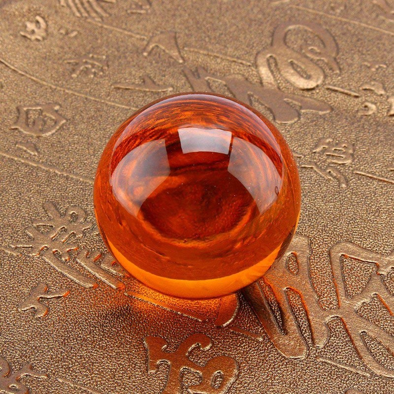 40mm Citrine Quartz Crystal,Clear Crystal Ball with Stand Crystal Healing