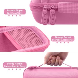 Aenllosi for JBL Flip 7/Flip 6/Flip 5 Portable Bluetooth Speaker Hard Travel Protective Storage Case,Case Only (Pink)