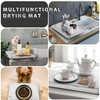 Stone Drying Mat for Kitchen Counter , IPOW Diatomaceous Dish
