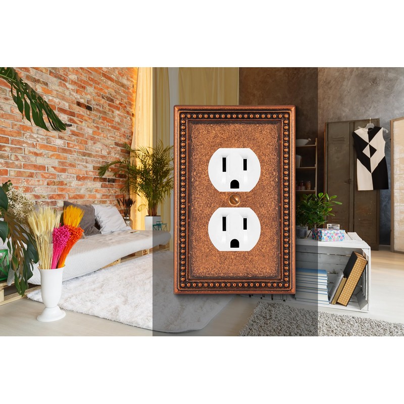 Henne Bery Raised Pearls Decorative Wall Plate Switch Plate Outlet