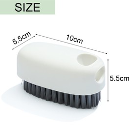 Asdays Washing Brush, Spot Wash, Collar Wash, Sleeve Wash, Handy, Laundry Supplies, Compact, Set of 2 (White)