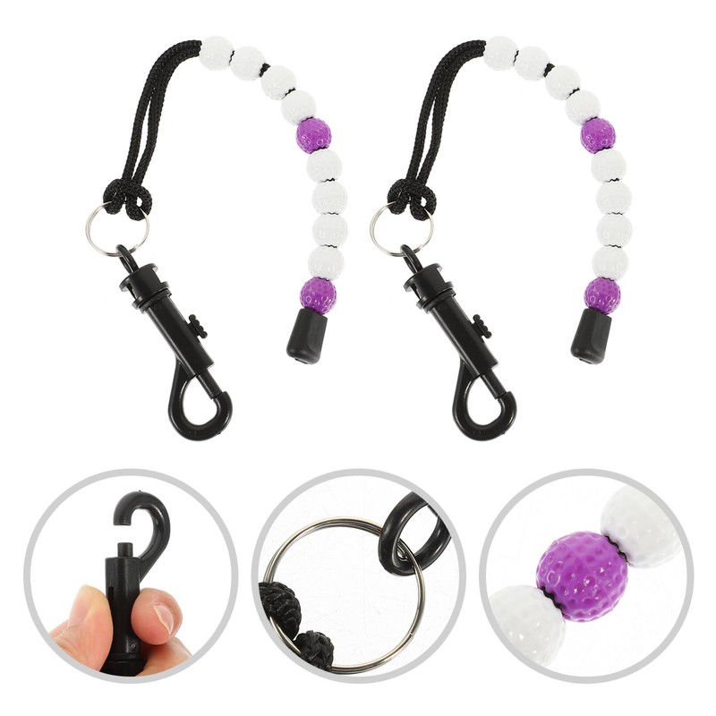 BESPORTBLE Golfing Score Counter Beaded 2pcs Golf Stroke Counter Portable