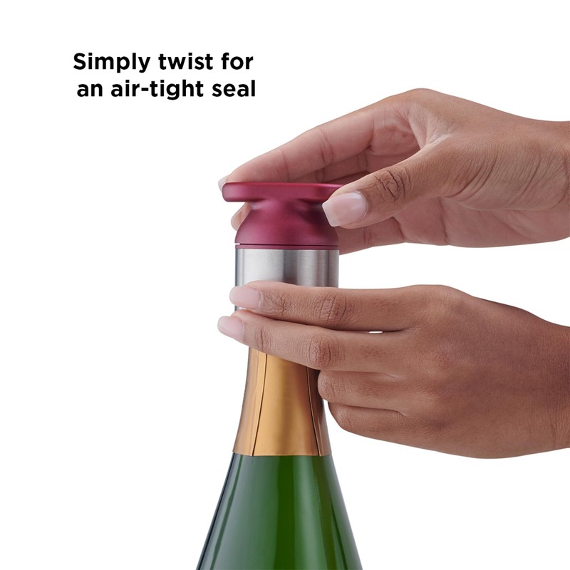 Rabbit Wine Stopper Preserver, 2.2x1.8x2.4, Merlot