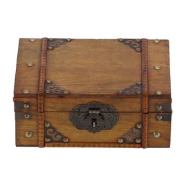 Wooden Treasure Chest Boxes Decorative Storage Chest Box Treasure Chest Boxfor Jewelry Storage Alvinlite AlvinliteHome