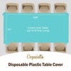 4-Pack Aqua Blue Plastic Table Cloth - 54In. x 108In.