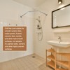 uxcell Stretchable Shower Curtain Rod Rack, Stainless Steel Diamond Shaped