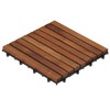 Bare Decor EZ-Floor in Solid Teak Wood, 1 Tile ONLY,