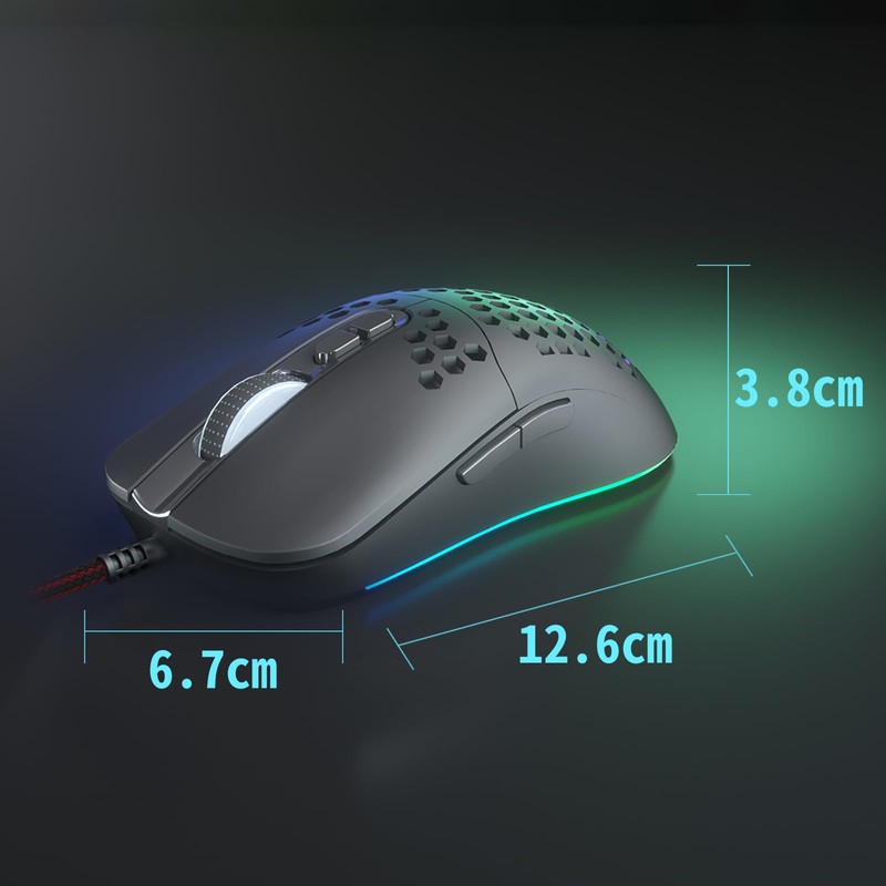 CYD C306 PRO 70g Ultralight Honeycomb Mouse 12800 Adjustable DPI