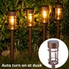Solar Pathway Lights Outdoor Solar Lights 8 Pack Metal &