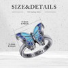 Ynnee Butterfly Urn Ring for Ashes 925 Sterling Silver Black