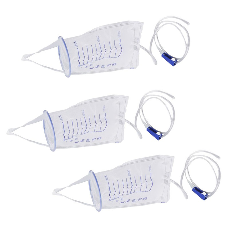 10PCS Enema Bag Set 1000ML Silicone Reusable Hangable Enema Cleaner