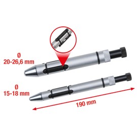 KS Tools 150.2285 Clutch Centring Mandrel Set, Diameter 15.0 - 26.6 mm, 2-Piece