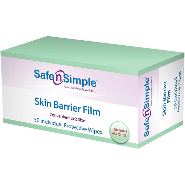 Safe n' Simple Skin Barrier Film, 50 Count, with Alcohol