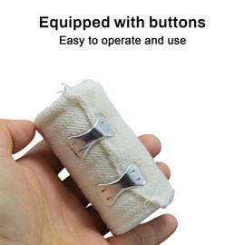 Eruceky 8 Stück Elastischer Verband, Elastische Bandage, Verband mit Metallclips, Sportzubehör für Knöchelunterstützung, Arm Bein