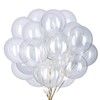 Lausatek 100 Piece Balloons Set, Transparent, 10 Inches, Pastel, Extra