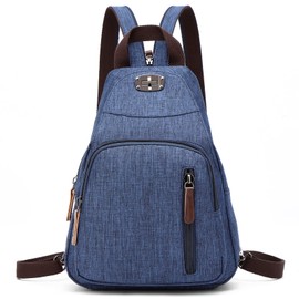 FORRICA Women Sling Bag Casual Multifunction Chest Bag Crossbody Backpack Waterproof Nylon Ladies Shoulder Rucksack for Outdoor Sport Travel Hiking Black