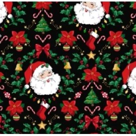 Freckle + Lollie - Santa  Trimmings  Quilting And Crafting Fabric