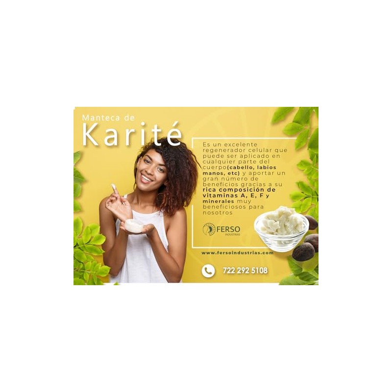 Manteca de Karité Orgánica Shea Butter 100% natural 1KG
