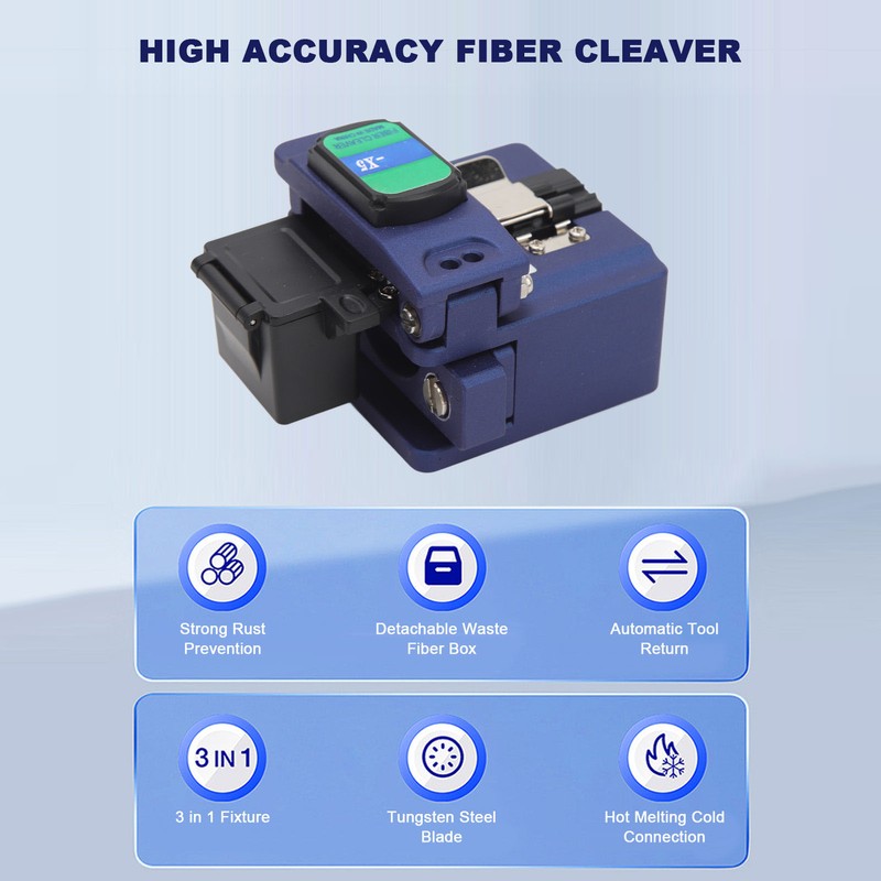 Optical Fiber Cleaver High Accuracy Automatic Return Fiber Cutter Cold