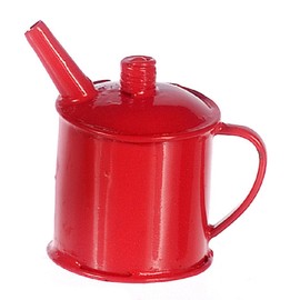 Melody Jane Casa de muñecas rojo gasolina lata 1:12 miniatura garaje tienda accesorios