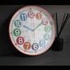 SYOYUEX Wall Clocks,Learning Time Clock,12 Inch 3D Numbers Colorful Clock