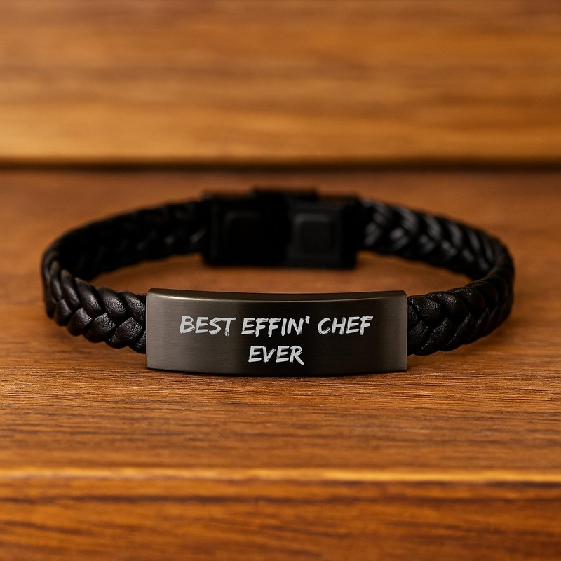 Funny Chef Quote Interlaced Leather Braceltes for Birthday Unique Gift