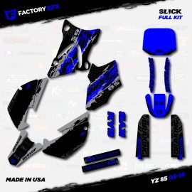 Factory EFX Gray & Blue Slick Racing Graphics kit fits 02-14 Yamaha Yz85 YZ 85 # Plate