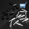 Jamiikury 12pcs Screw in Shelf Pins with Anti-Slip Black Sleeve,