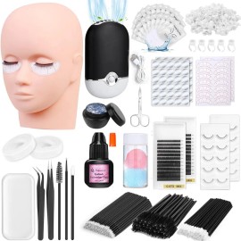 Kit De Extensiones De Pestañas Con Molde Y Cola Negro