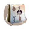 Ambesonne Boho Messenger Bag, Boho Feather Mountain Design, Unisex Cross-body