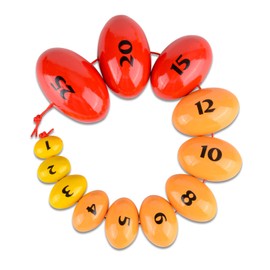 Skillssist Wooden Prader Orchidometer, Prader Balls, Endocrine Rosary for Endocrinologist and Pediatrician to Measuring Testis Scale Vertical