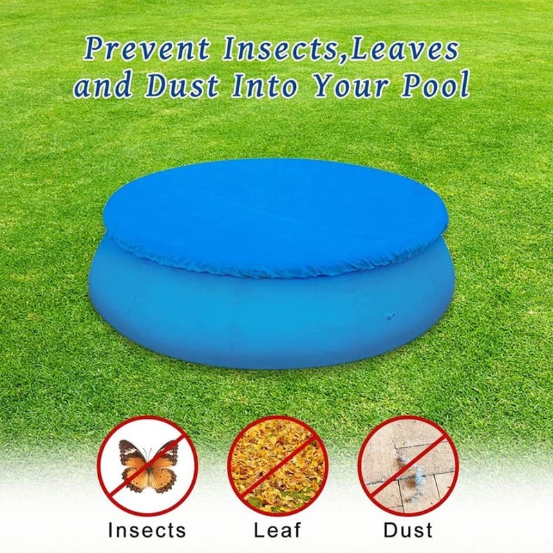 Round Swimming Pool Cover,10ft Solar Pool Cover for Easy Set