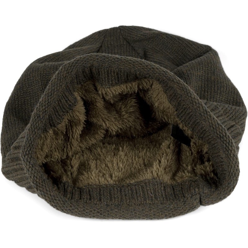 styleBREAKER 04024065 Warm Fine Knit Beanie Hat with Woven Pattern