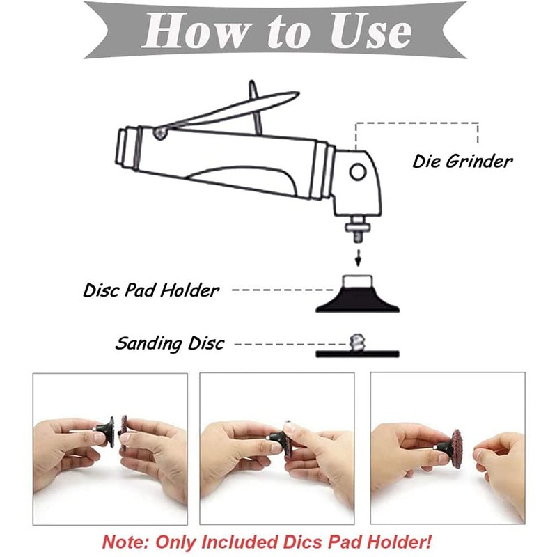 Mesee 2" Disc Pad Holder - 1/4" Shank for Roll