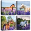 OTOSTAR 4 Pieces Wall Art Canvas Prints - Purple Lavender