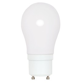Satco S8225 15 Watt (60 Watt) 800 Lumens A-Type CFL Soft White 2700K GU24 Base Light Bulb