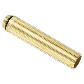 sourcing map 1 Pcs 3.94 Inch x 0.79 Inch Faucet Mount Extension Shank, Stainless Steel Faucet Fittings, Faucet Lengthen Fixed Foot for Bathroom, Kitchen, Yellow
