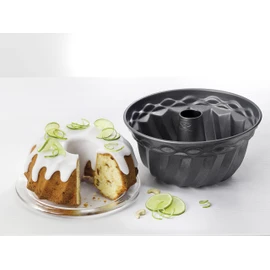 Dr. Oetker 2604 Gugelhupfform Ø 24 cm, Backform für Gugelhupf, runde Bundform aus Stahl mit keramisch verstärkter Antihaft-Beschichtung (Farbe: grau), Menge: 1 Stück