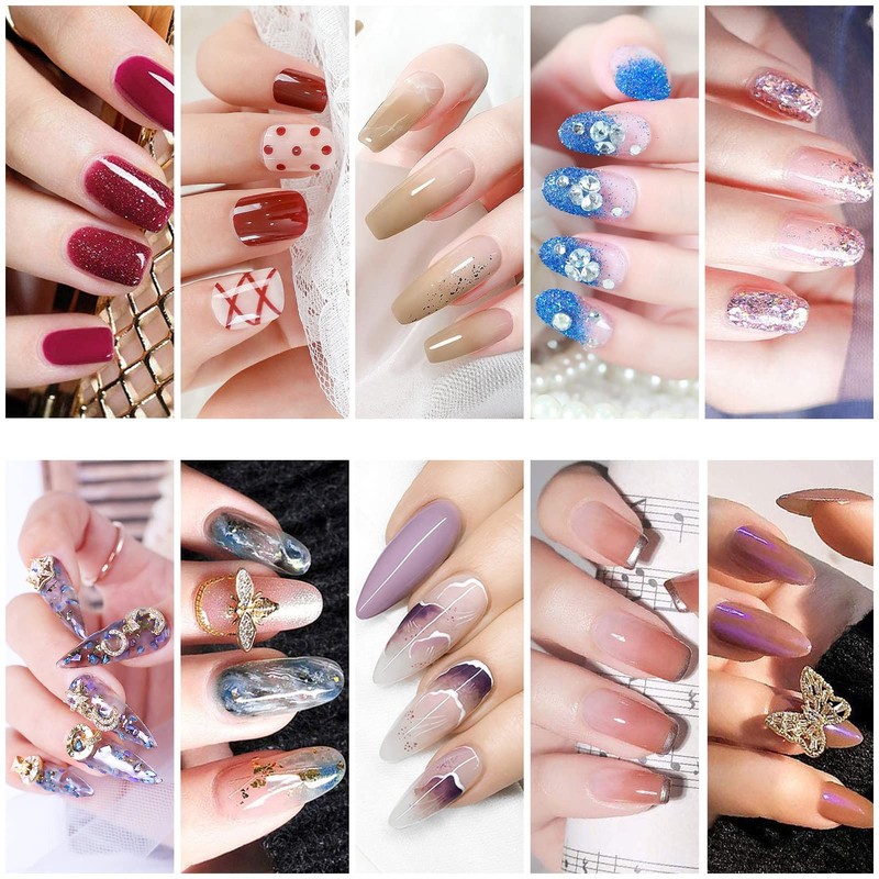 500 x False Nail Tips, Artificial Nails, Transparent Acrylic Fake